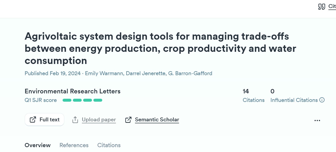 Preview of agrivoltaic system design tools
